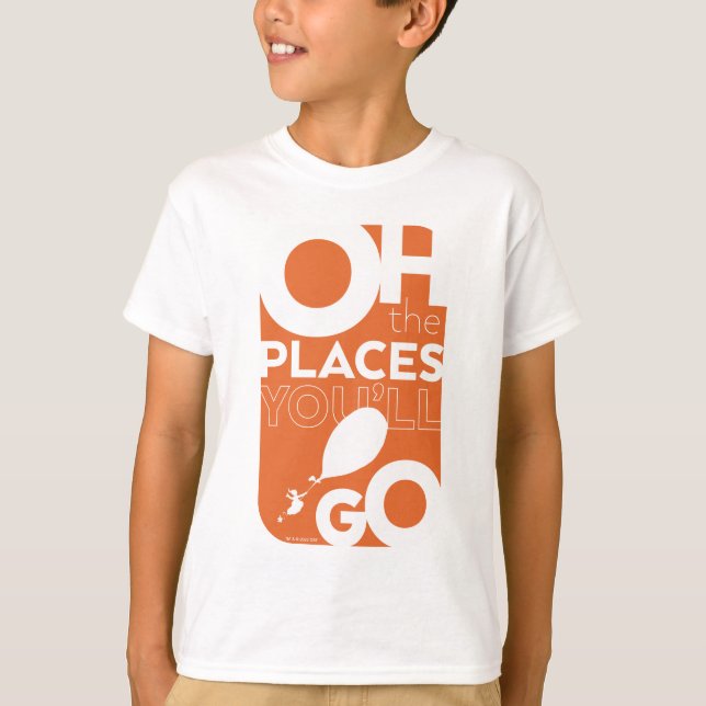 Camiseta Oh, Os Lugares Que Você Vai! Tipegrafia Laranja (Frente)