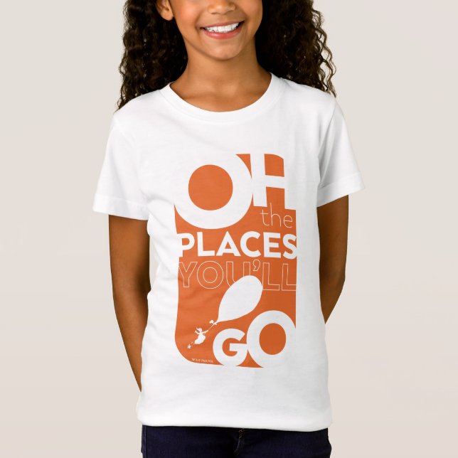 Camiseta Oh, Os Lugares Que Você Vai! Tipegrafia Laranja (Frente)