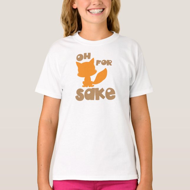 Camiseta Oh Para Fox Sake, Fox Silhouette, Woodland Animal (Frente)