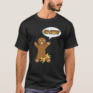 Camiseta Oh pé quebrado engraçado de homem de