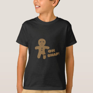 Camiseta oh pressão, homem de pão-de-espécie, Feliz Nata