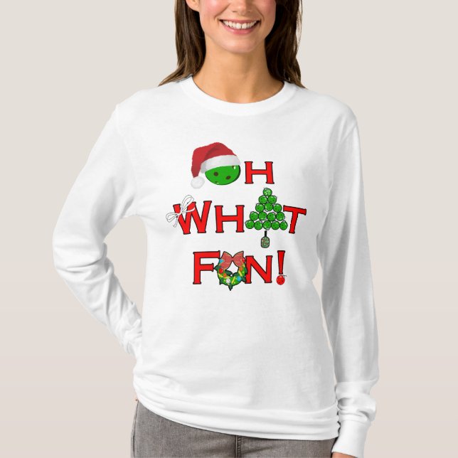 Camiseta Oh, Que Bola De Natal Divertida (Frente)