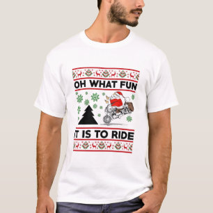 Camiseta Oh Que Diversão É Andar De Motocross Santa Dirt Bi
