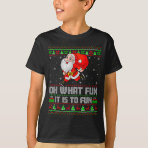 Camiseta Oh Que Diversão É Correr O Divertido Santa Corrend