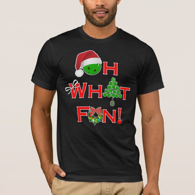 Camiseta Oh, Que Jogo de Natal Divertido Escuro (Frente)
