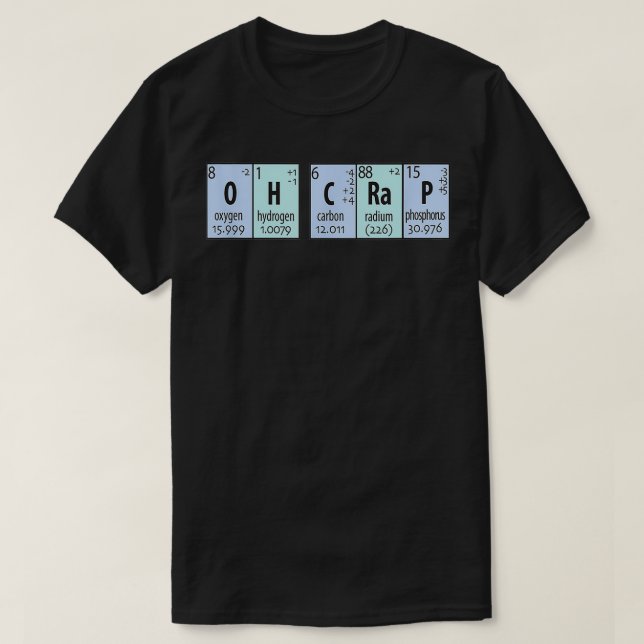 Camiseta Oh Quebra de Química Elementos Periódicos (Frente do Design)