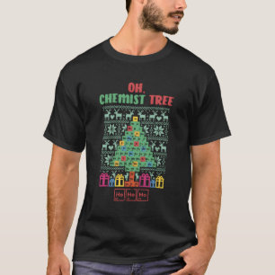Camiseta Oh Química Árvore Ugly Sweater Química Xmas Gift F