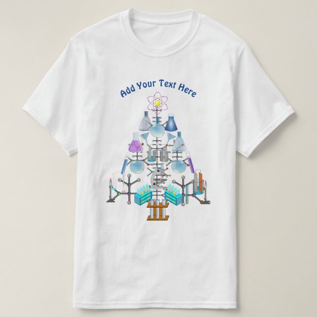 Camiseta Oh Química, Oh Quimista Árvore Natal (Frente do Design)