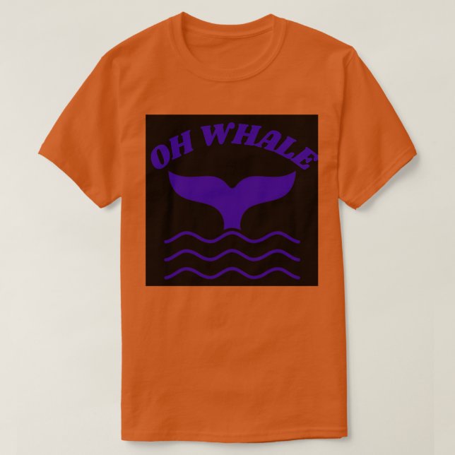 Camiseta Oh rabo de baleia em roxo (Frente do Design)