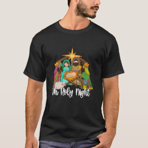 Camiseta Oh Santa Noite Cristão Jesus Feliz Natal Natal Nat