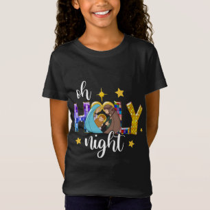 Camiseta Oh Santa Noite, Jesus Feliz Natal Natal Paja