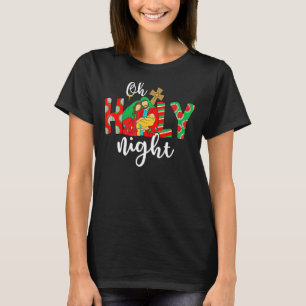 Camiseta Oh Santa Noite Jesus Natal Pajama Natal Feriado