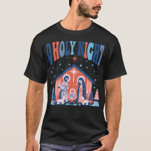 Camiseta Oh Santa Noite Silenciosa Natal Boho Christia