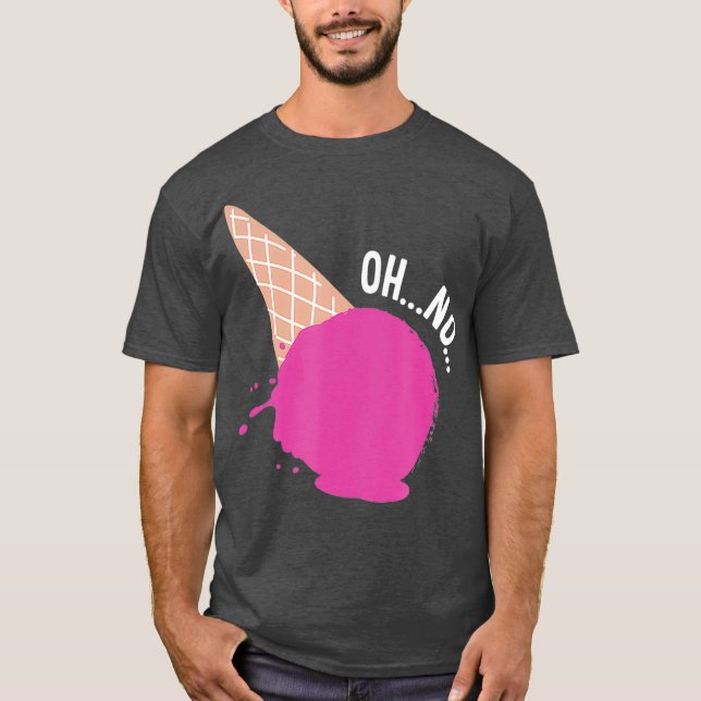Camiseta oh, sem queda sorvete amante da comida de junk de  (Frente)