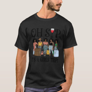 Camiseta Oh Sip É Uma Festa De Vinho Divertido Para Meninas