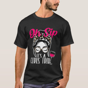 Camiseta Oh Sip É Uma Viagem De Meninas Las Vegas Para Mulh