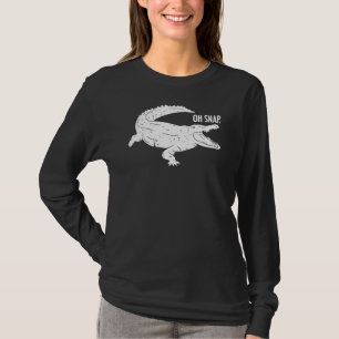 Camiseta Oh Snap Alligator Crocodilo Répteis Pun Herpetol