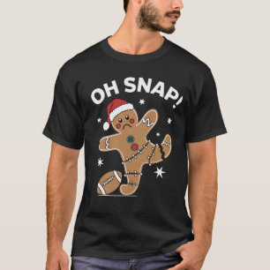 Camiseta Oh Snap Biscoito de Gengibre Futebol Natal Biscoit
