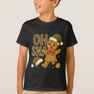 Camiseta Oh Snap Biscoito de Natal Chapéu de Papai Noel Fun