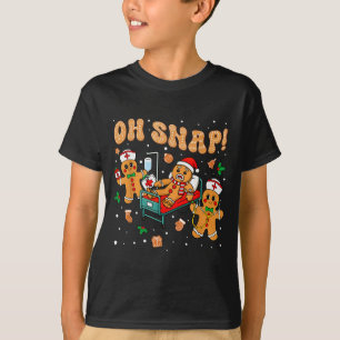 Camiseta Oh Snap Biscoito de Natal Enfermeira Engraçado Enf