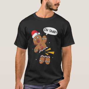 Camiseta Oh Snap Biscoito de Natal Engraçado Natal Xmas Hom