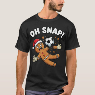 Camiseta Oh Snap Biscoito de Natal Goleiro Futebol engraçad
