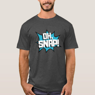 Camiseta OH SNAP Bolhas de Fala de Quadrinhos de Arte Pop R