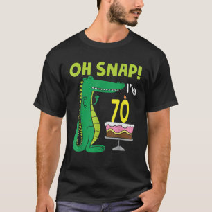 Camiseta Oh Snap Estou Fazendo 70 Anos Crocodilo Jacaré 70 