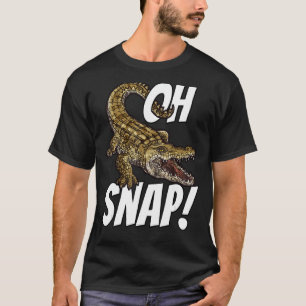 Camiseta Oh Snap Funny Alligator Gator Crocodilo Graphic Ki