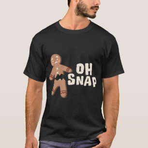 Camiseta Oh, Snap! Funny Broken Gingerpão Man - Natal