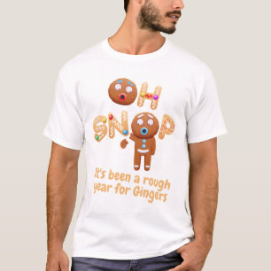 Camiseta Oh Snap Funny Gingerbread Man t-shirt de Natal