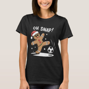 Camiseta Oh Snap Futebol de Biscoito de Natal Diversão de N