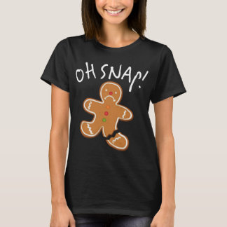 Camiseta Oh, Snap! Gingerbird Man Cookie Funny Perna Quebra