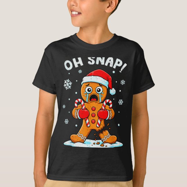 Camiseta Oh Snap Gingerbread Christmas Xmas Cookie Baking H (Frente)