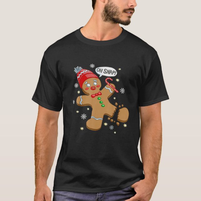 Camiseta Oh Snap Gingerbread Cookie Man Costume Baking Team (Frente)