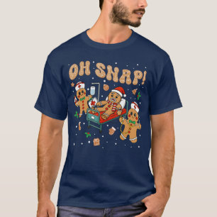 Camiseta Oh Snap Gingerbread Enfermeira Engraçado Enfermage