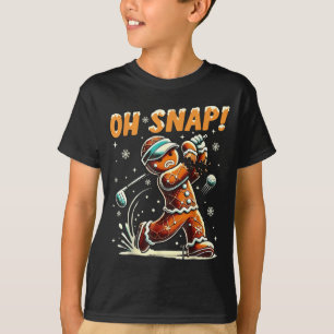 Camiseta Oh Snap Gingerbread Golfista Golfe Natal Jogando G