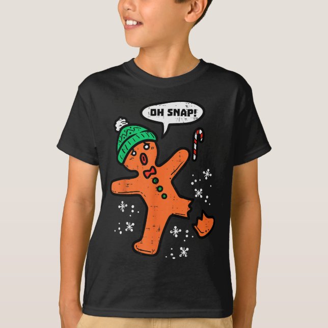 Camiseta Oh Snap Gingerbread Man Funny Christmas Xmas Men W (Frente)