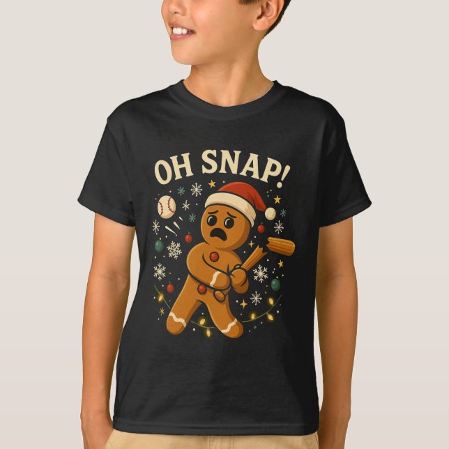 Camiseta Oh Snap Gingerbreadman Christmas Sell  (Frente)