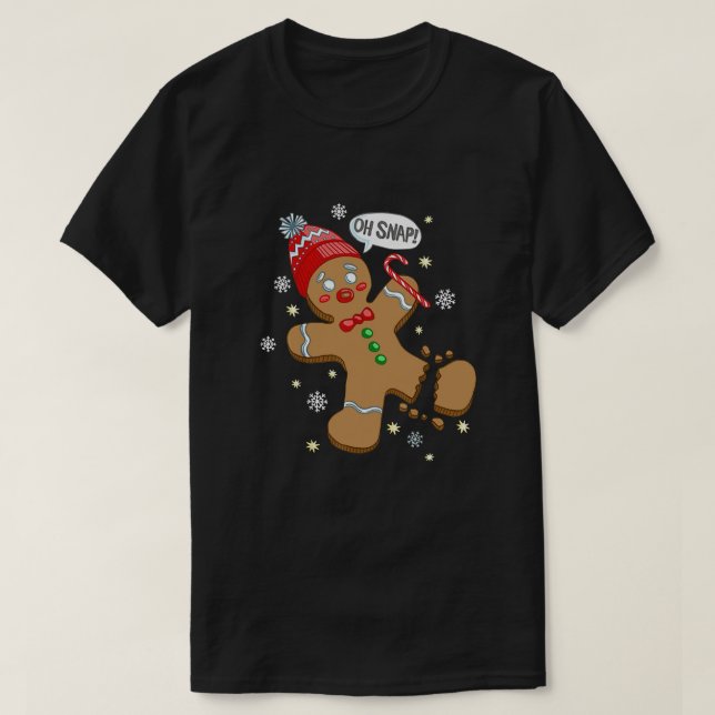Camiseta Oh Snap Gingercake Cookie Man Costume Baking Team (Frente do Design)