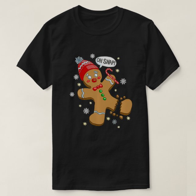 Camiseta Oh Snap Gingercake Cookie Man Costume Baking Team (Frente do Design)