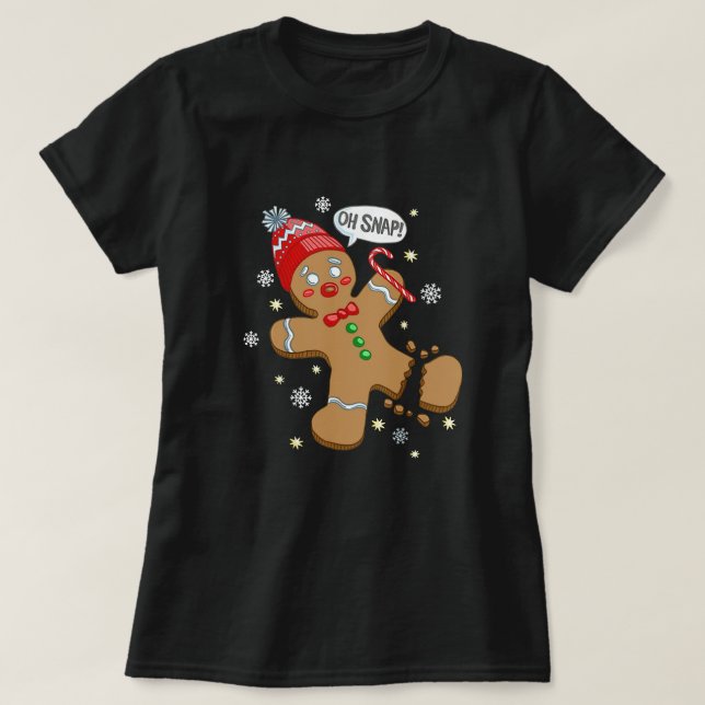 Camiseta Oh Snap Gingercake Cookie Man Costume Baking Team (Frente do Design)
