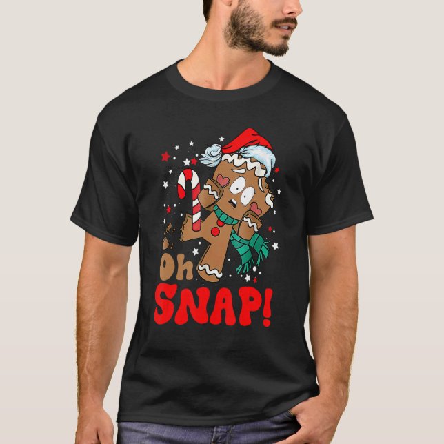 Camiseta Oh Snap Gingercake Cookie Man quebrado (Frente)