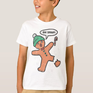 Camiseta Oh Snap Homemem Biscoito de Natal Fun Natal Xmas H