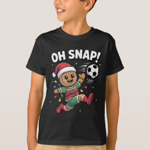Camiseta Oh Snap Homemem de Chocolate Natal Futebol Criança