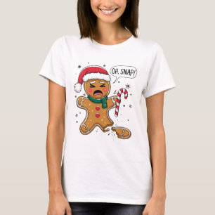 Camiseta Oh Snap Homemem de gengibre Bonito Rei do Biscoito