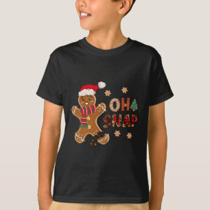 Camiseta Oh Snap Homemem de Pão de Mel Natal Pajam