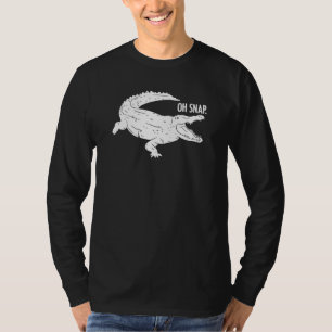 Camiseta Oh Snap Jacaré Crocodilo Répteis Trocadilho Herpet