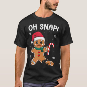Camiseta Oh Snap Natal Biscoito de Gengibre Homem Fazer Bol