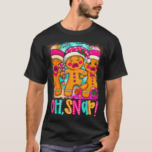 Camiseta Oh Snap Natal Divertido Homem de Biscoito de Natal